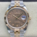 DATEJUST 41 TWO-TONE ROSE GOLD CHOCOLATE DIAL