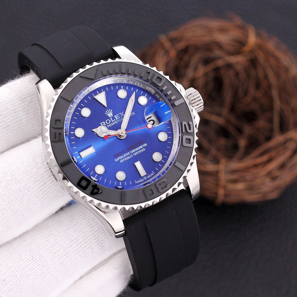 YACHT-MASTER STEEL CASE RUBBER STRAP