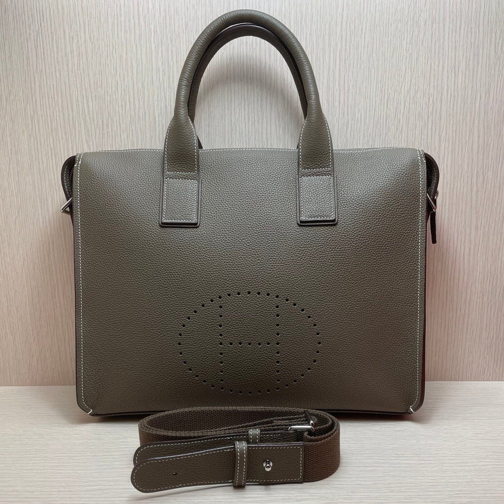 High-end Hermes 2026 Large H Briefcase 39cm Togo Leather