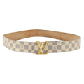 LOUIS VUITTON Damier Azur Ceinture LV Initial Belt M0325 LV Auth 205856