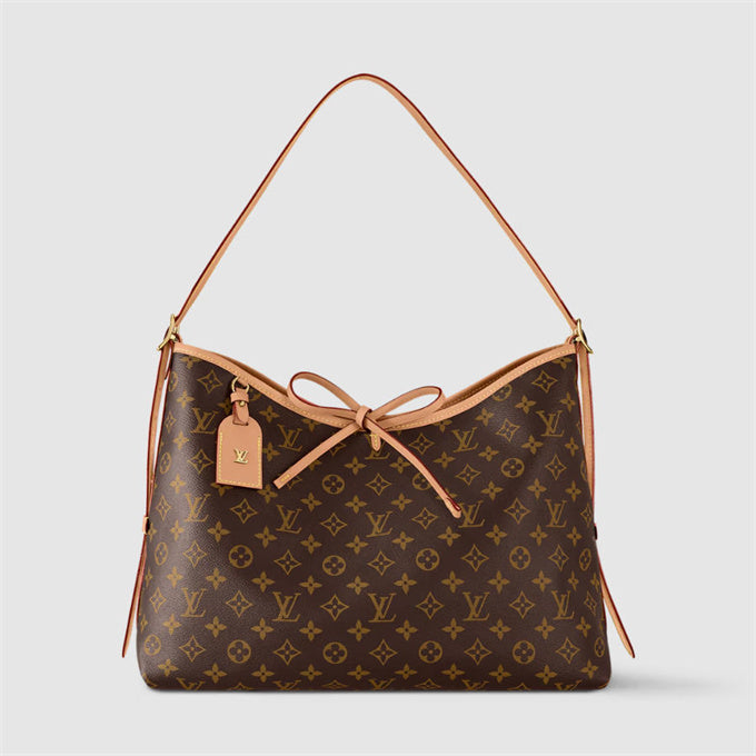 louis vuitton carryall large monogram canvas hobo bag