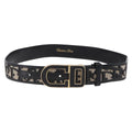 Christian Dior Trotter Canvas Belt 29.5"" Navy Gold Auth 211913A