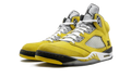 Nike Air Jordan 5 Bright Yellow Suede Mesh