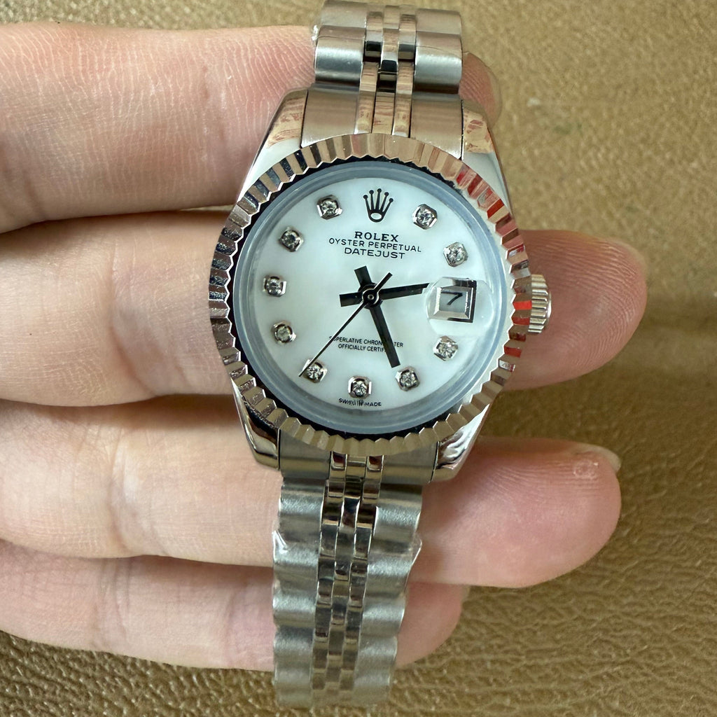 Rolex Pre-owned Lady-Datejust 28mm White Diamond Dial