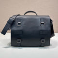 Prada 2026 Messenger Bag 34cm Black Leather