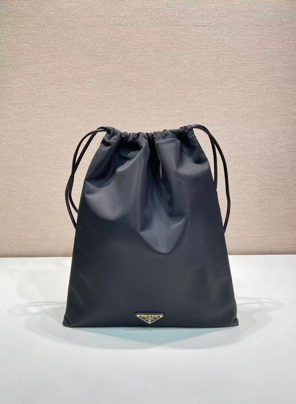 Prada 2026 Wish Drawstring Bag 35cm Re-Nylon