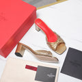 Valentino 2026 Garavani Annet Calfskin Slide Sandals 60mm 864485