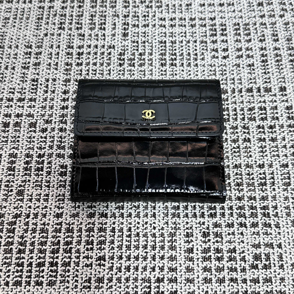 Chanel 2026 Wallet Multicolors Crocodile Embossed Leather