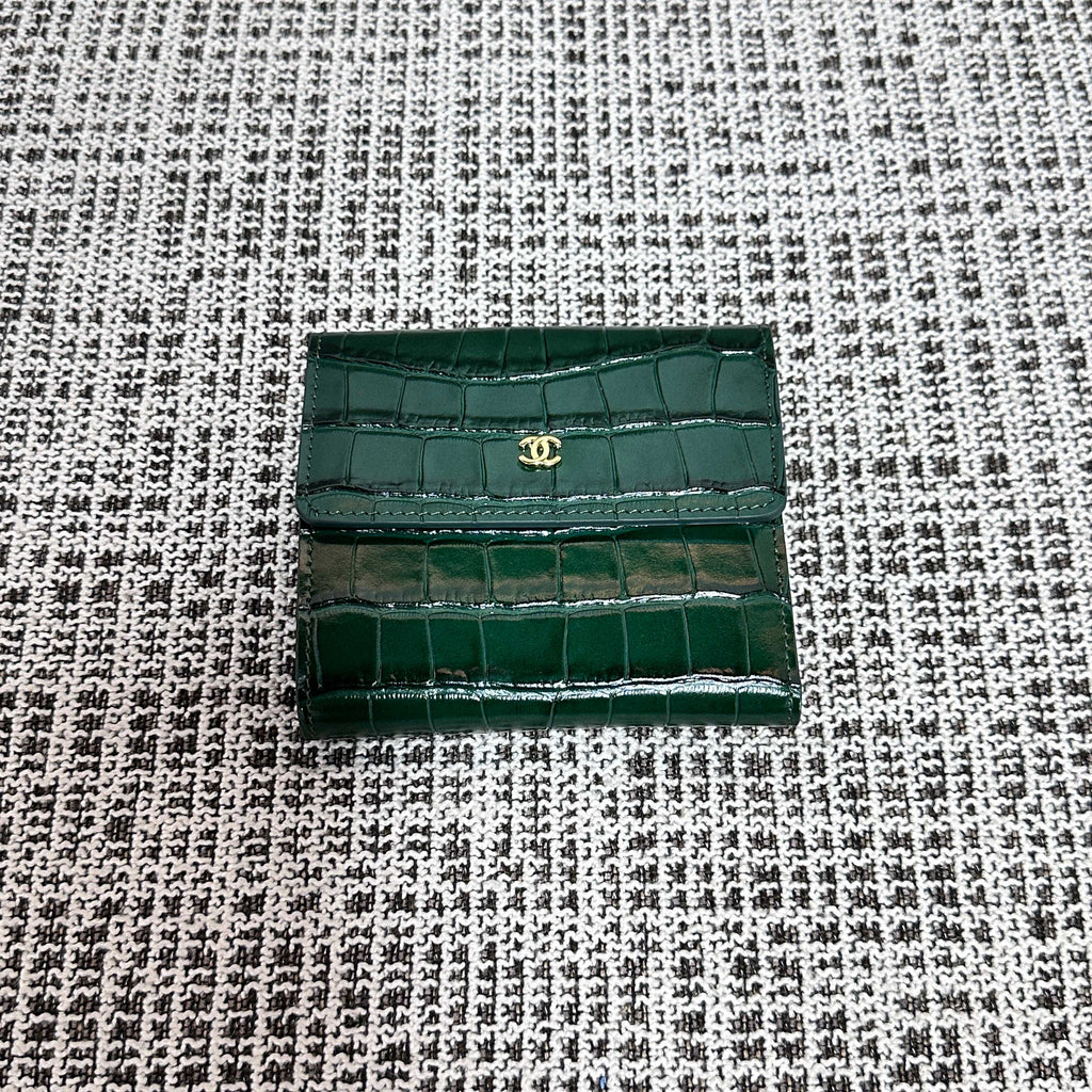 Chanel 2026 Wallet Multicolors Crocodile Embossed Leather