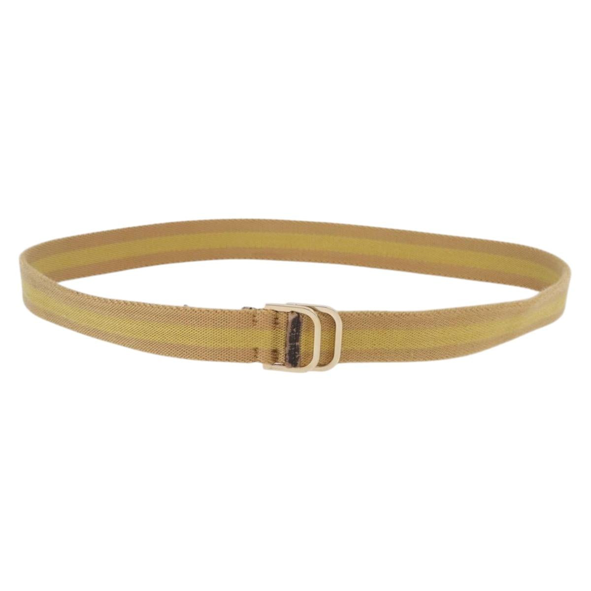 GUCCI Sherry Line Belt Canvas 37.4"""" Beige 90 36 036 1192 1625 Auth am11003