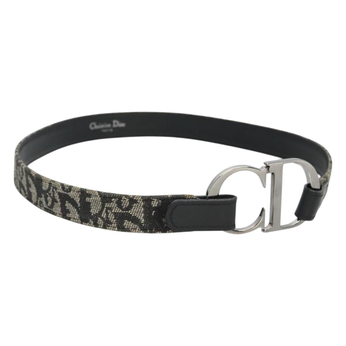 Christian Dior Trotter Canvas Belt 28"""" Navy Auth ar13581