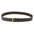 GUCCI Belt Leather 38.6"""" Brown Gold Auth BA11143
