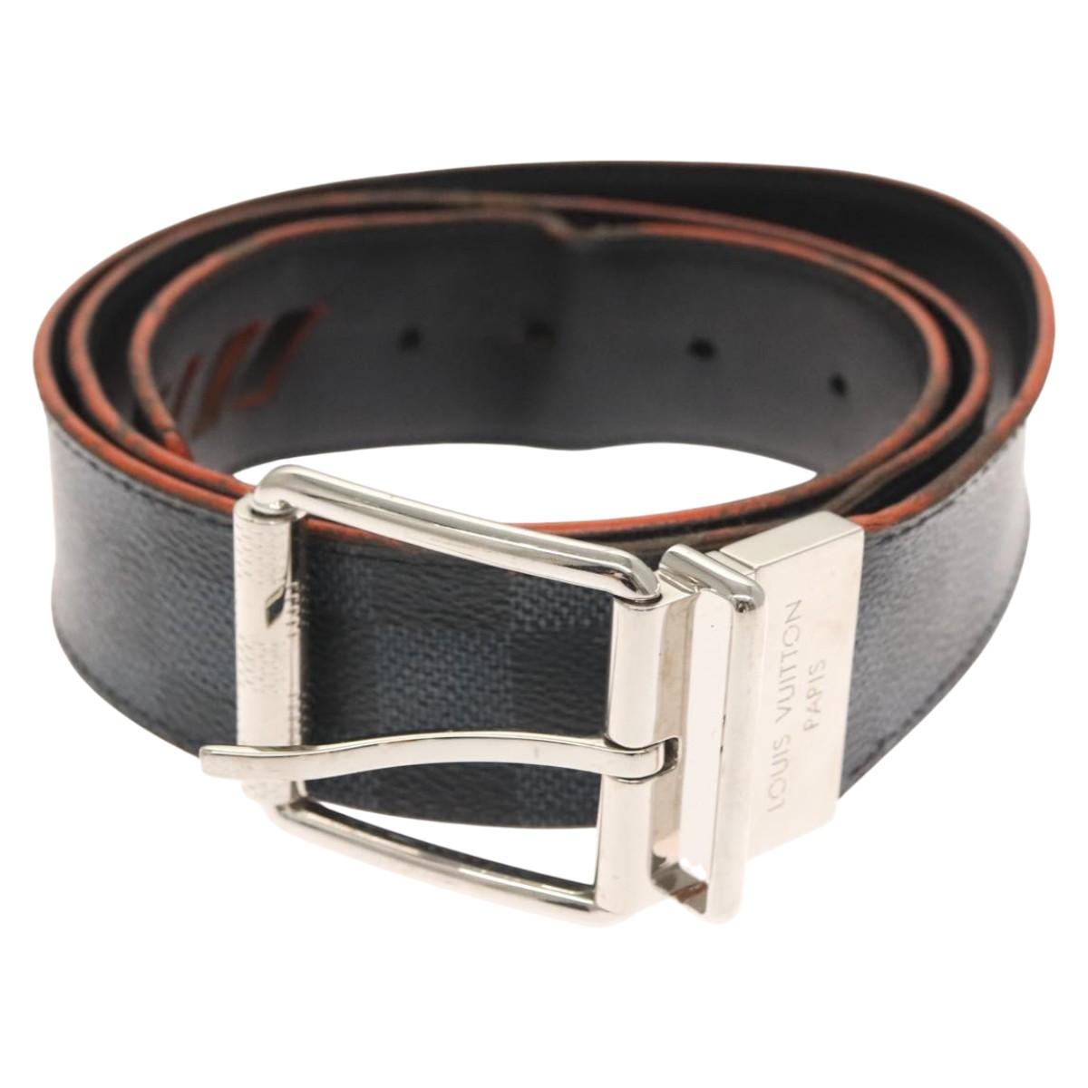 LOUIS VUITTON Damier Cobalt Ceinture Belt M0156 LV Auth bs24797
