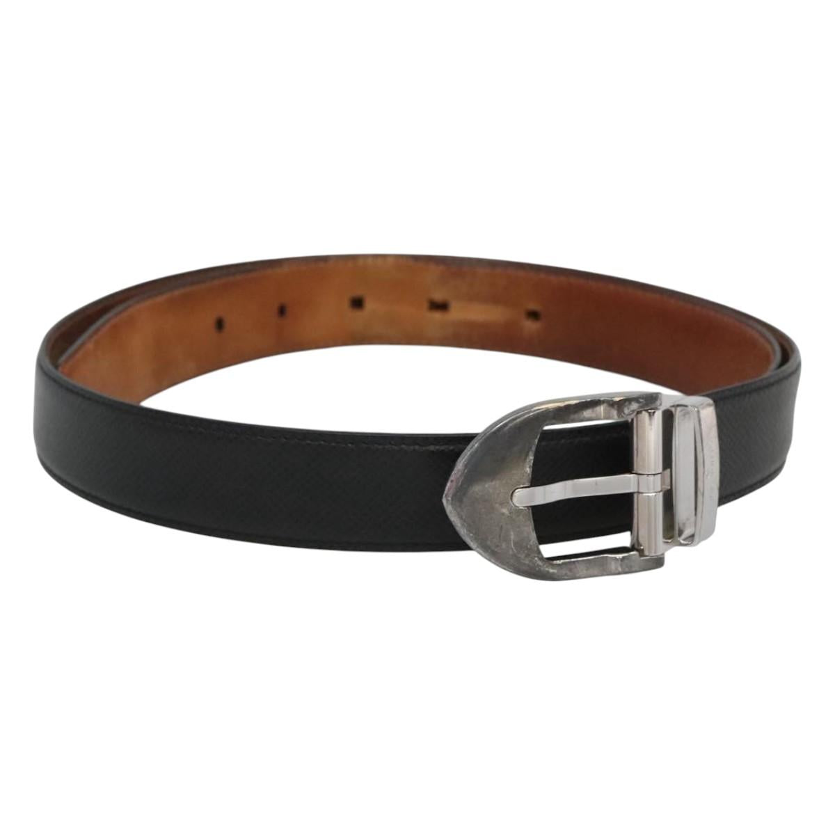 LOUIS VUITTON Taiga Ceinture Classic Belt 40.2"" Ardoise LV Auth bs25191
