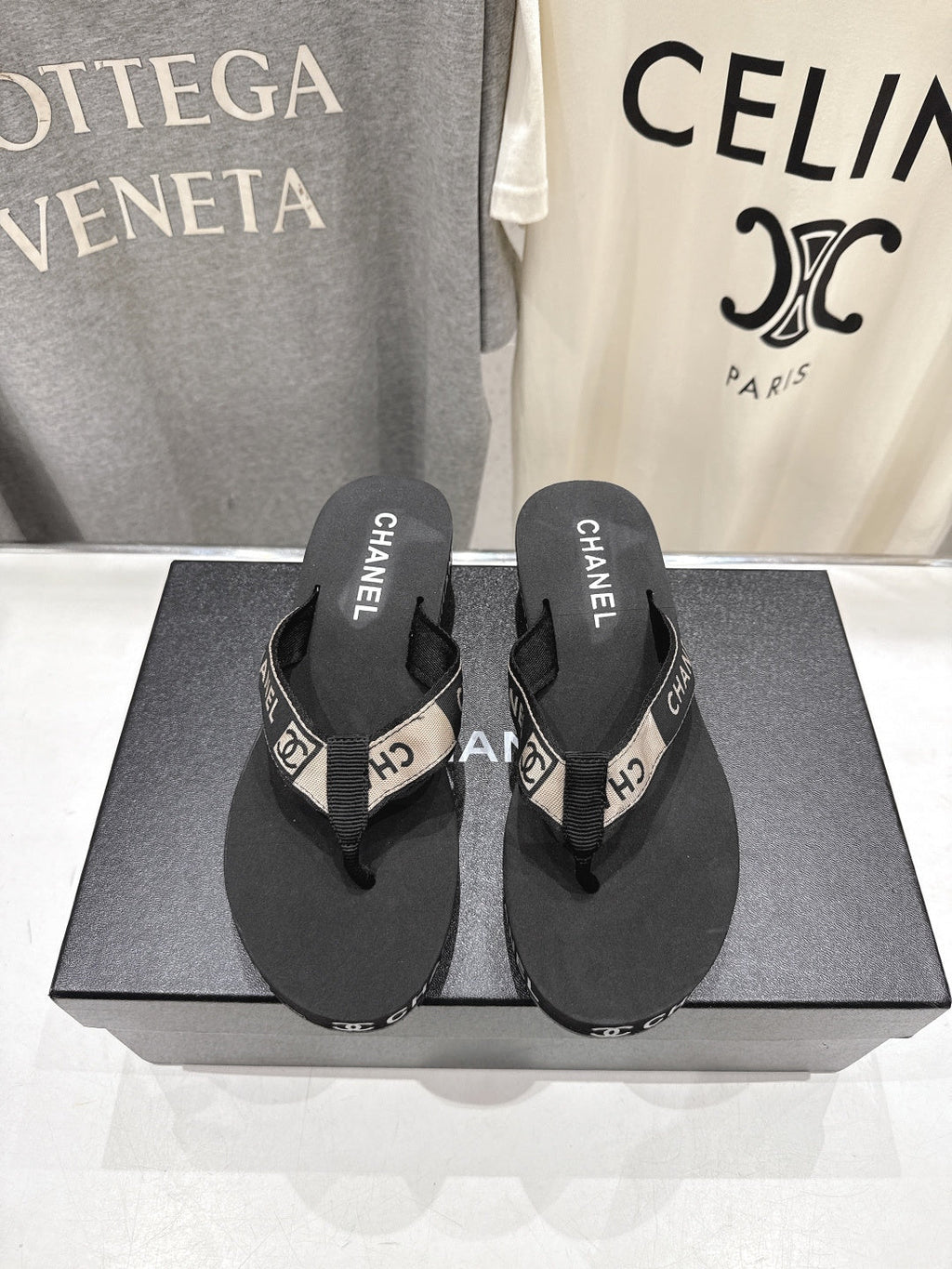 Chanel 2026 Thong Slipper Rubber Fabric 712991