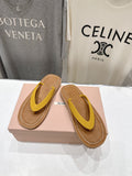Miumiu 26ss Thong Sandals Cowhide 713100