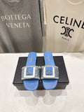Chanel 2026 Slippers Woven Fabric Cowhide 794184