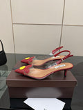 Alaia 2026 Slingback Sandals 55 PVC Sheepskin 803336