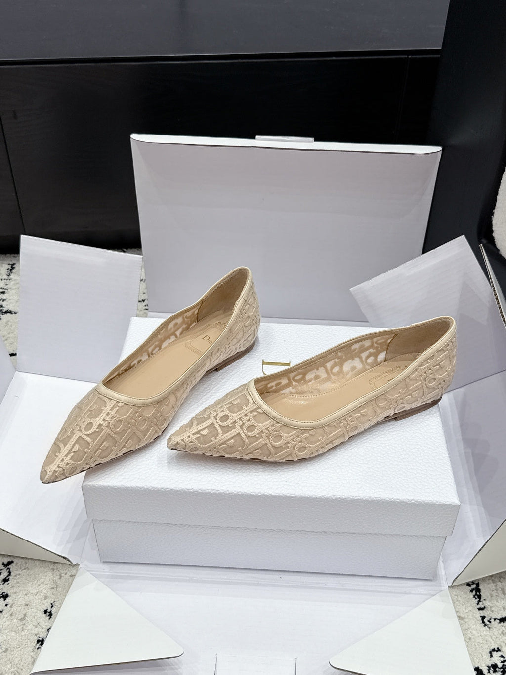 Dior 2026 Embroidered Pump Mesh Leather 923145
