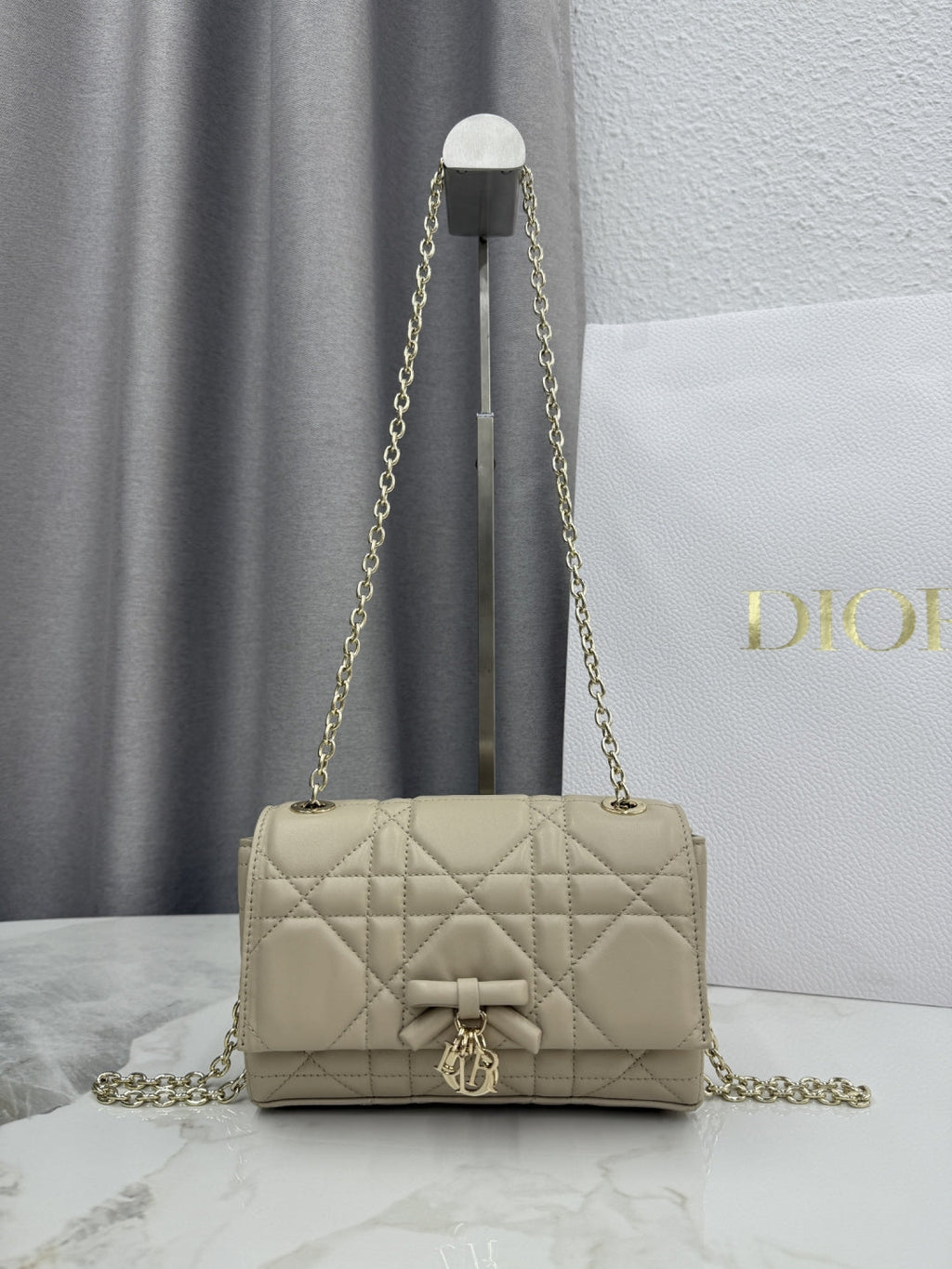 Dior 2026 Chain Bag 21cm Fabric Lambskin