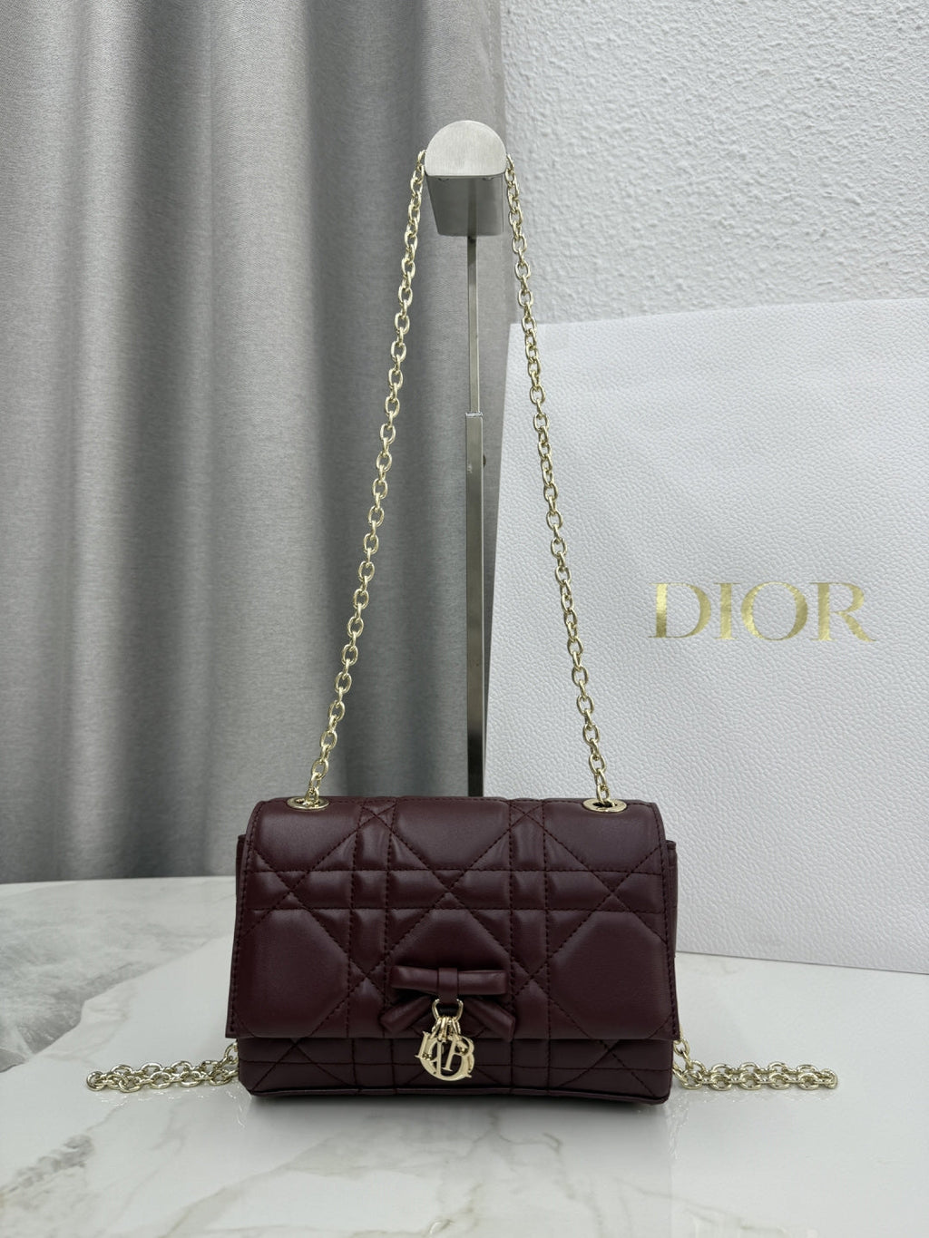 Dior 2026 Chain Bag 21cm Fabric Lambskin