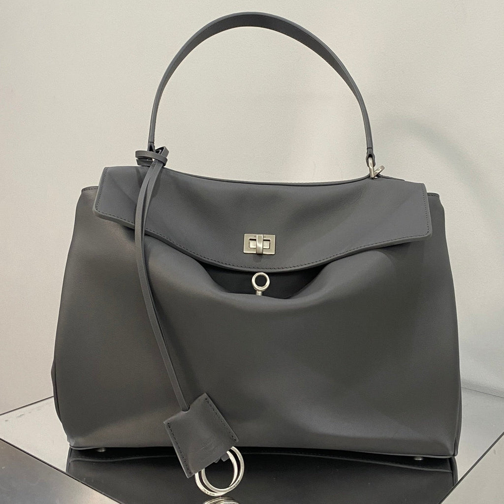 Balenciaga 2026 Rodeo Bag Silver Buckle Suede Leather