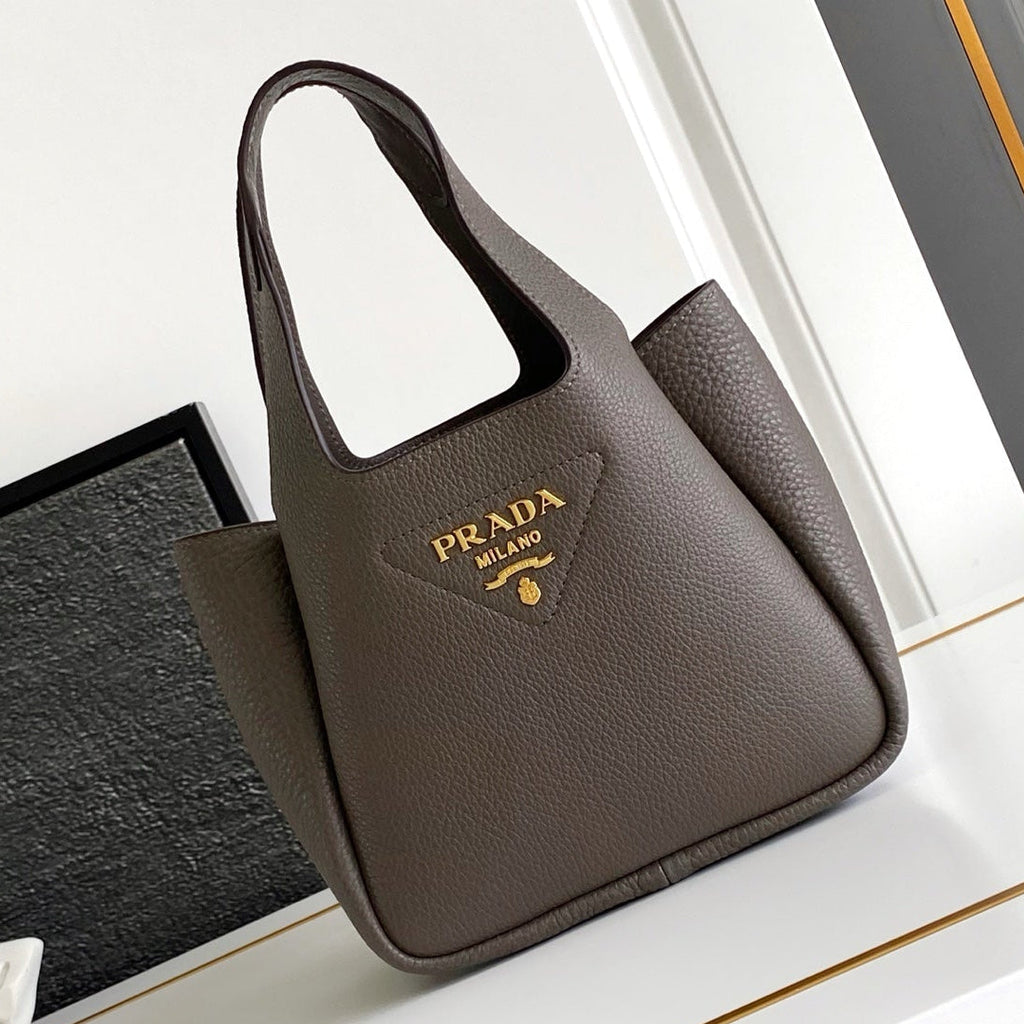 Prada 2026 Small Tote Bag Gold Hardware Leather