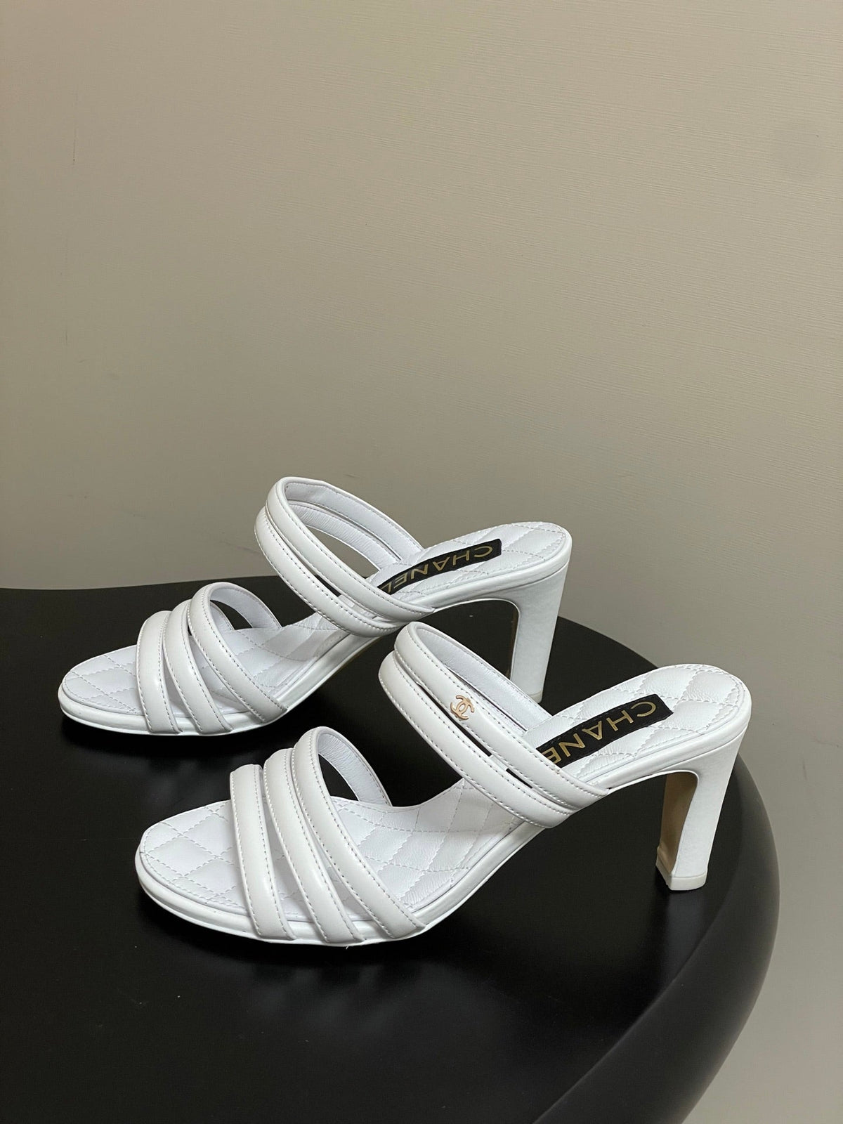 CC 26 Quilted 70mm Sandal Sheepskin 593263