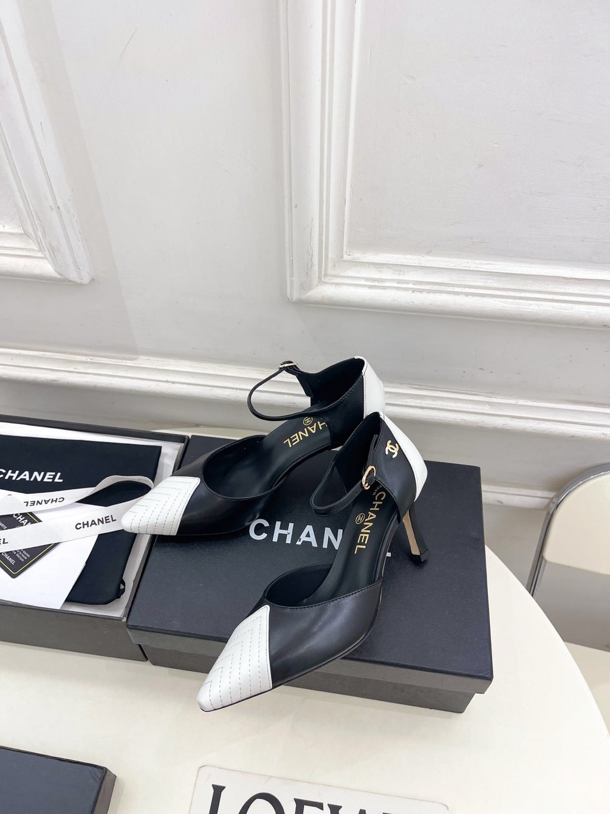 CC 26 Chanel Slingback Heels 75mm Lambskin 586934