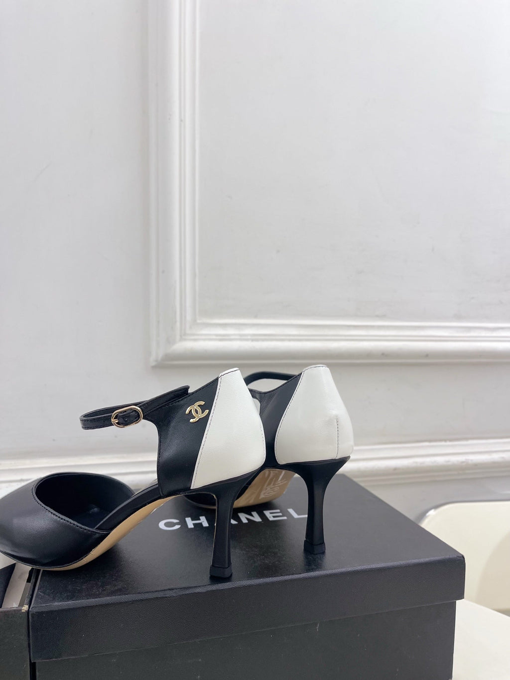 CC 26 Chanel Slingback Heels 75mm Lambskin 586934