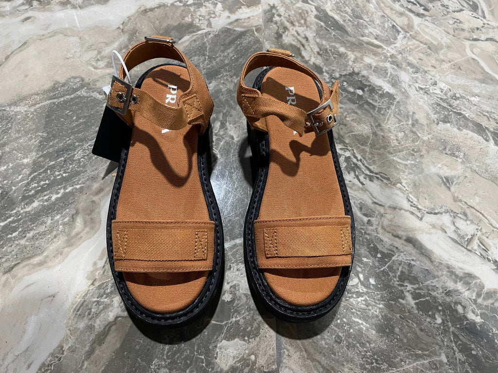 Prada 2026 Monolith Sandal Multicolor Fabric Leather 715509