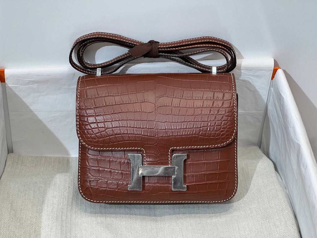 High-end Hermes 2026 Constance Bag 19cm Crocodile Leather