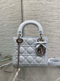 Dior 2026 Bow Lady Dior Glacier Blue Cannage Lambskin 286617
