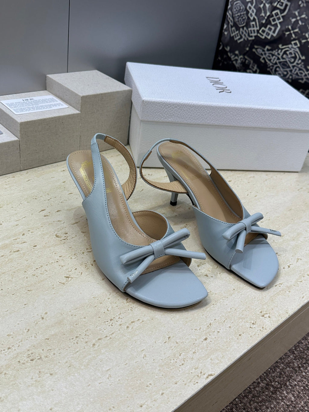 Dior 2026 Bow Heeled Slingback Sandal 607567