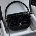 Chanel 2026 Crocodile Embossed Flap Bag 19.5cm Calfskin