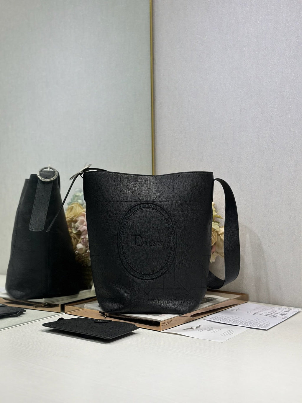 Dior 2026 Medaillon Bucket Bag Suede and Leather 159057