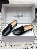 Maison Margiela 2026 Mid-Heel Loafers Mules 35mm Cowhide Suede 924855