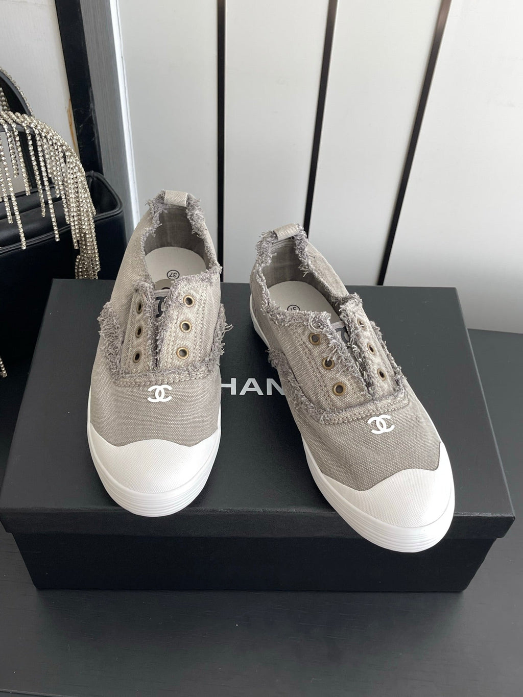 Chanel 2026 Slip-on Sneakers Canvas 945159