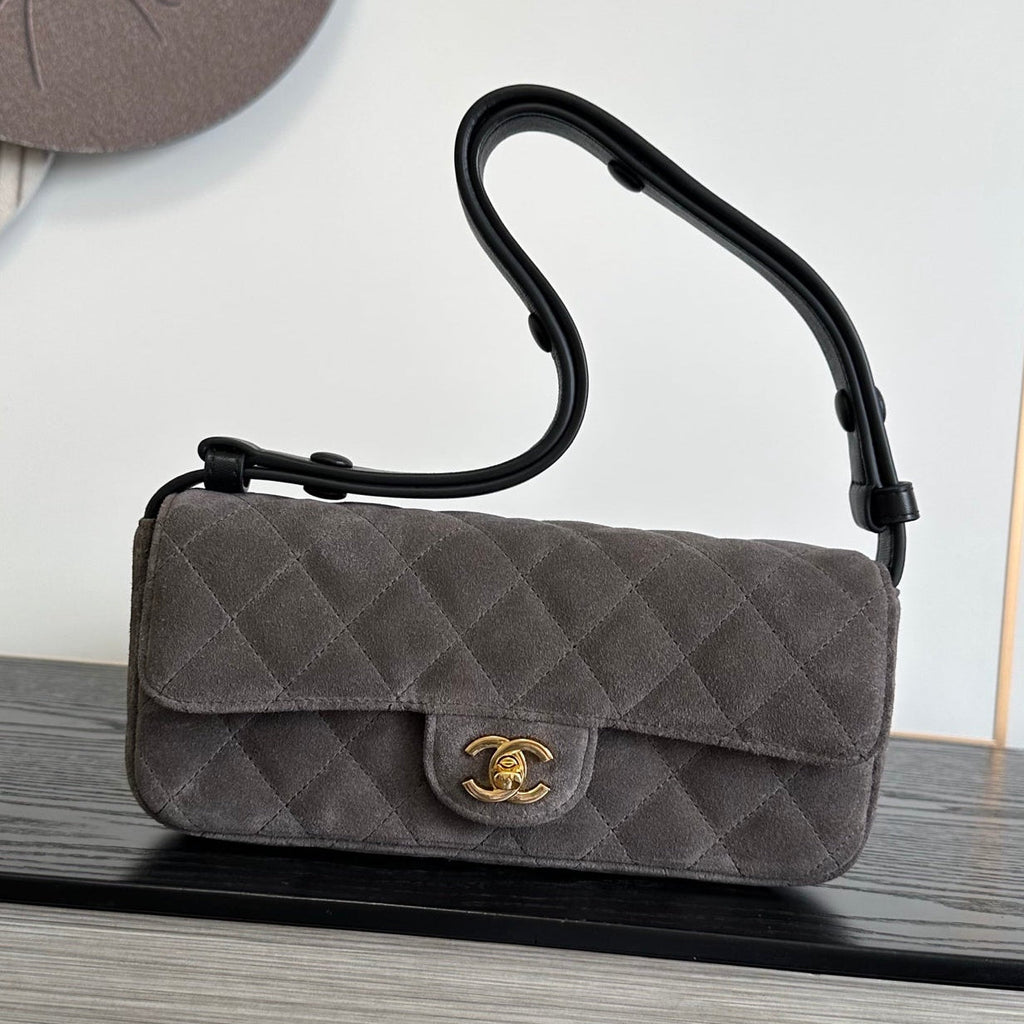 Chanel 2026 Quilted Flap Bag 25cm Suede Lambskin