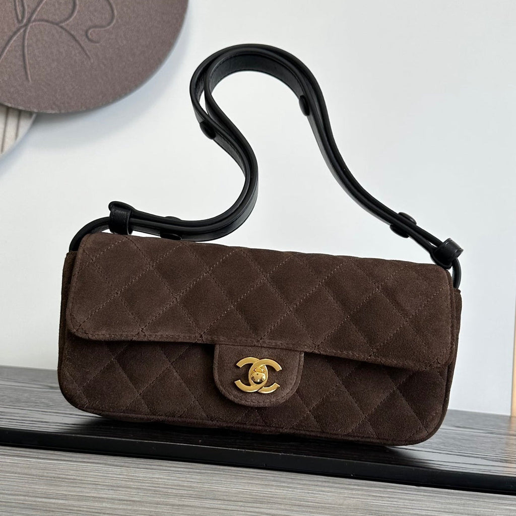 Chanel 2026 Quilted Flap Bag 25cm Suede Lambskin