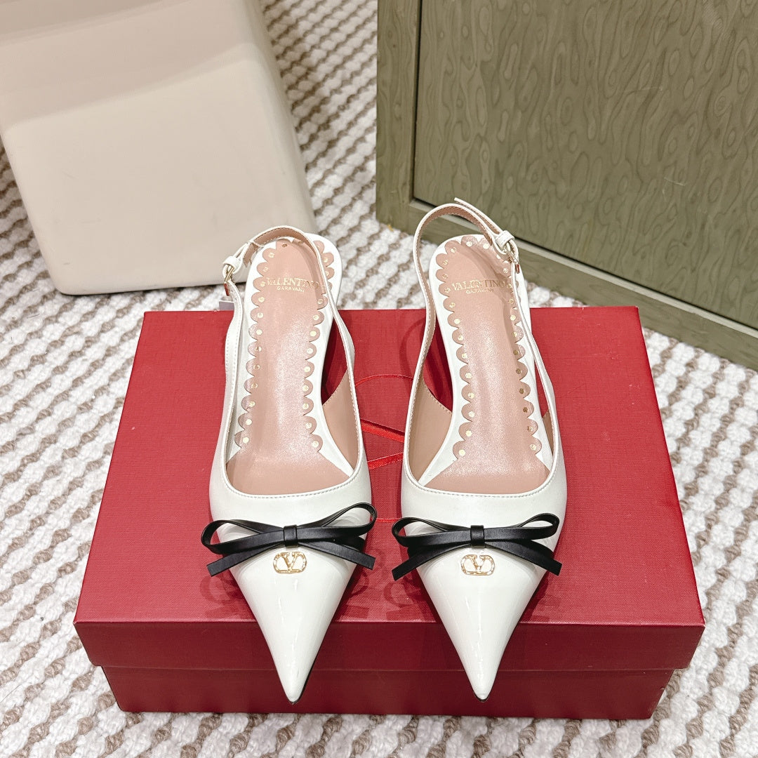 VT 26s Slingback 45 White Calfskin 612243