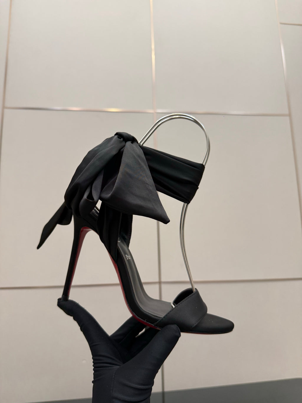 Christian Louboutin 2026 Sevillana 100mm Crepe Sandals Silk Sheepskin 791574