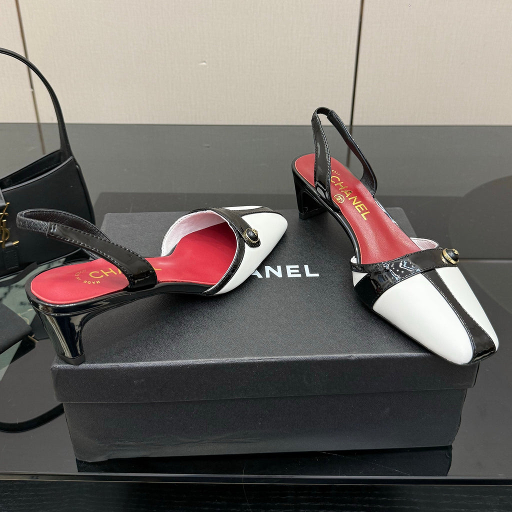 Chanel 2026 Slingback Shoes 50mm Patent Leather 791596