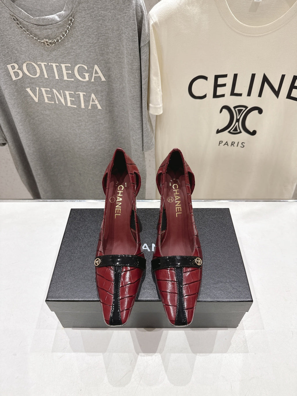 Chanel 2026 Embossed Patent Calfskin 85mm Pumps 896437