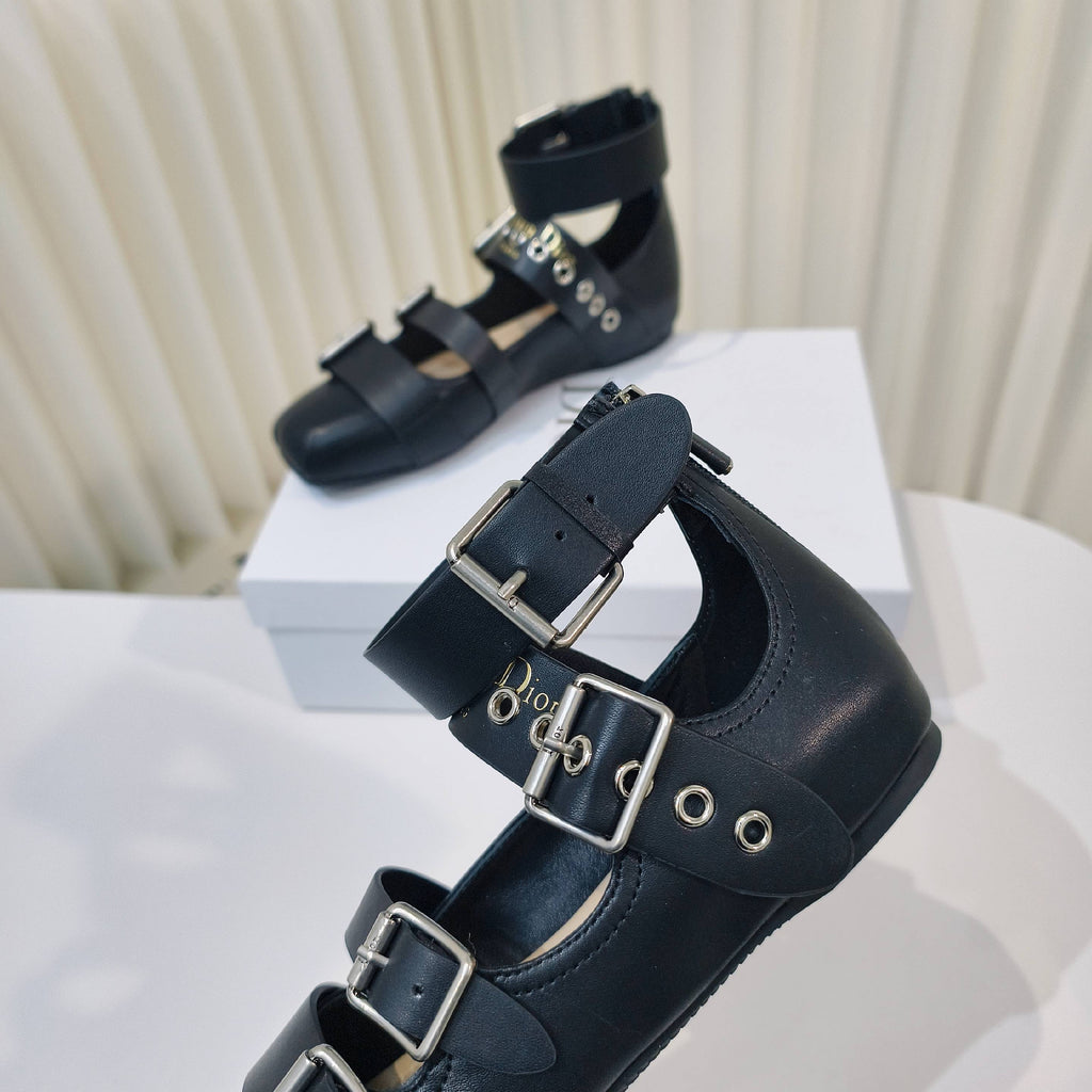 Dior 2026 Ankle Strap Ballet Flat Suede Calfskin 927876