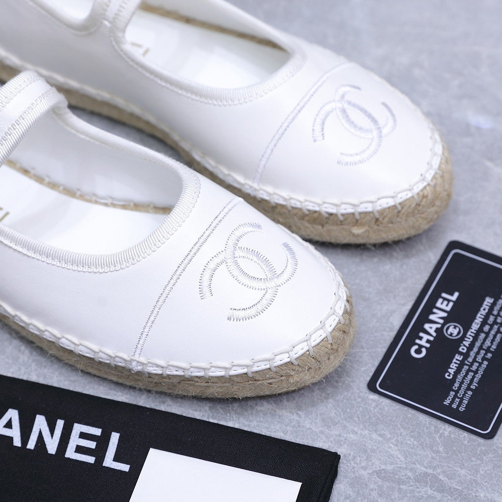 Chanel 2026 Mary Jane Shoes White Sheepskin 758383