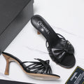 Chanel 2026 High-heeled Sandals With Delicate Bow 80mm Cowhide 758430