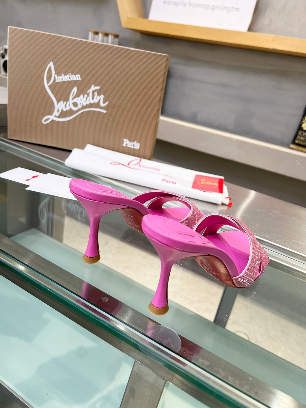 Christian Louboutin Mariza Is Back Strass 75mm Sandal 833140