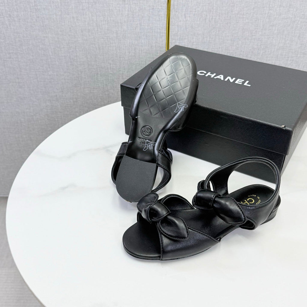 Chanel 2026 Slingback Sandals Bow Sheepskin  801644