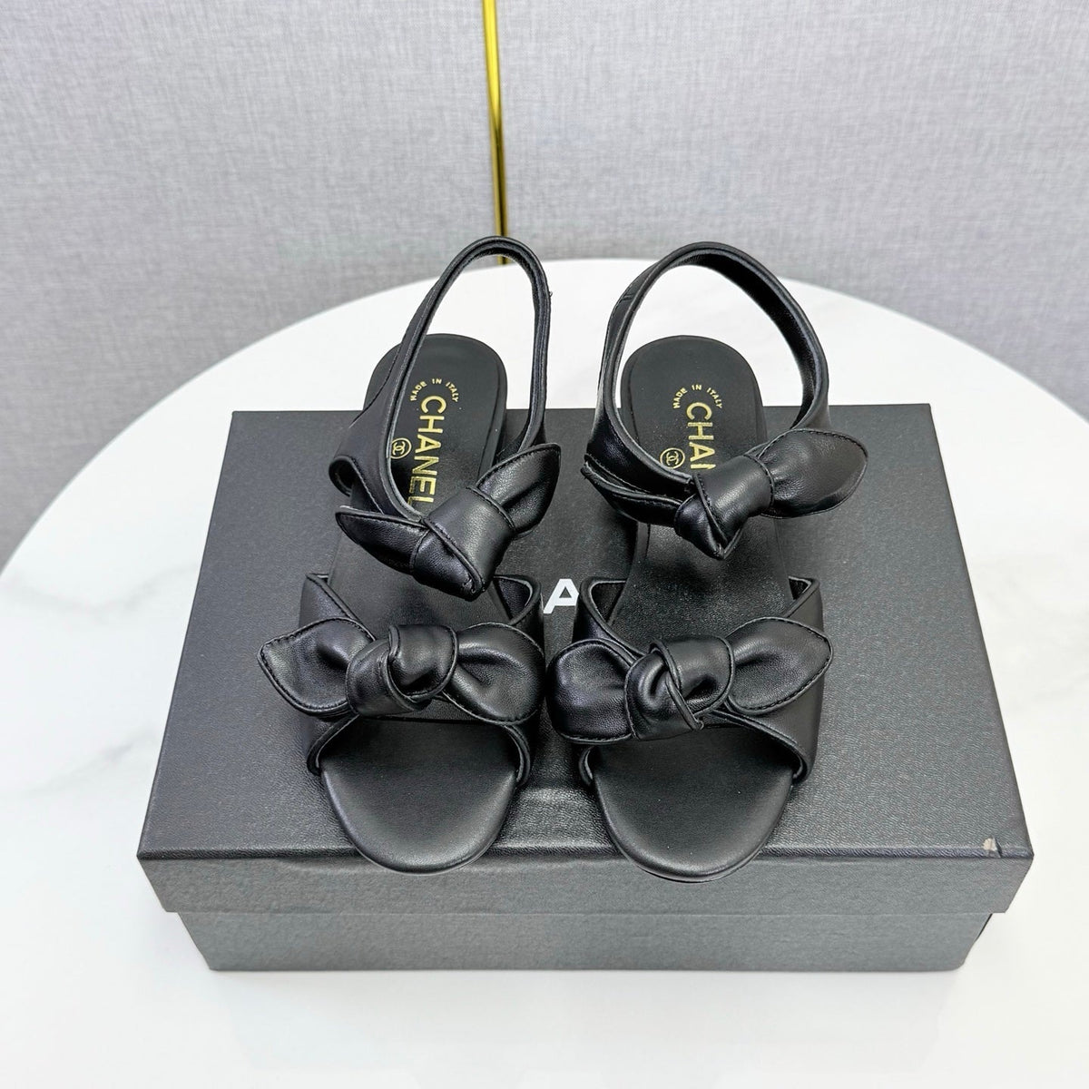 Chanel 2026 Slingback Sandals Bow Sheepskin  801644